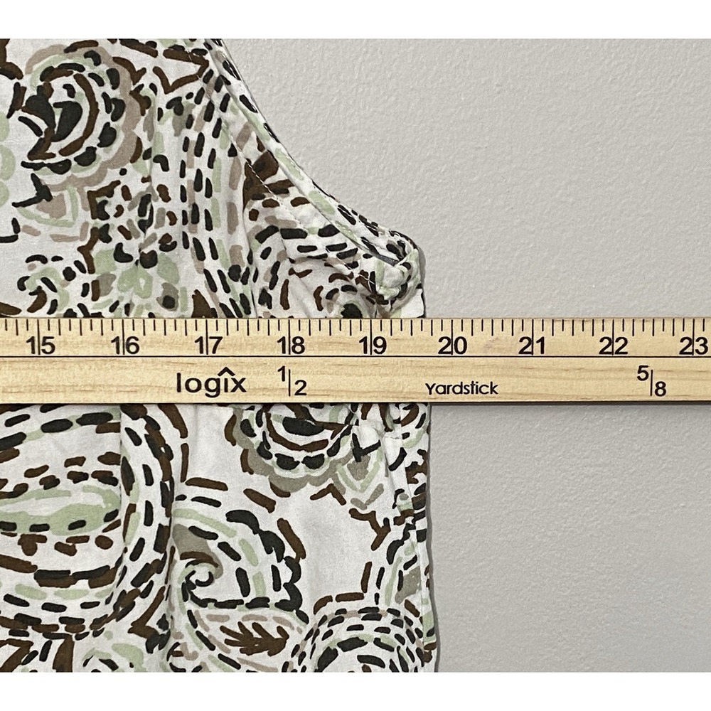 Womens Sleeveless Top Size Medium Lightweight‎ Paisley Button Down Resort Wear - Picture 5 of 8